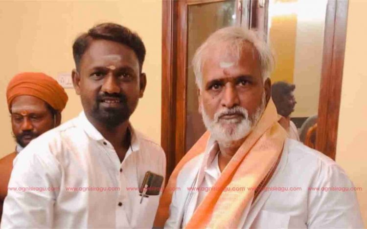 தமிழக இந்து சமய அறநிலையத்துறை அமைச்சரிடம் அனைத்திந்திய இந்து திருக்கோயில்கள் பாதுகாப்பு சங்கத்தினர் மனு வழங்கினார்: