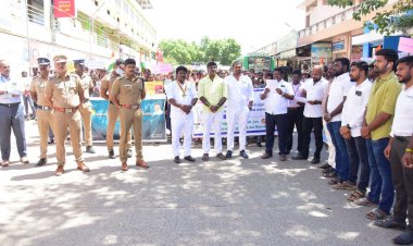 திசையன்விளை-எலைட் ரோட்டரி கிளப்,ரெக்ட் கல்லூரி மாணவர்கள் இணைந்து நடத்திய "போதை பொருள் தடுப்பு விழிப்புணர்வு" பேரணி.