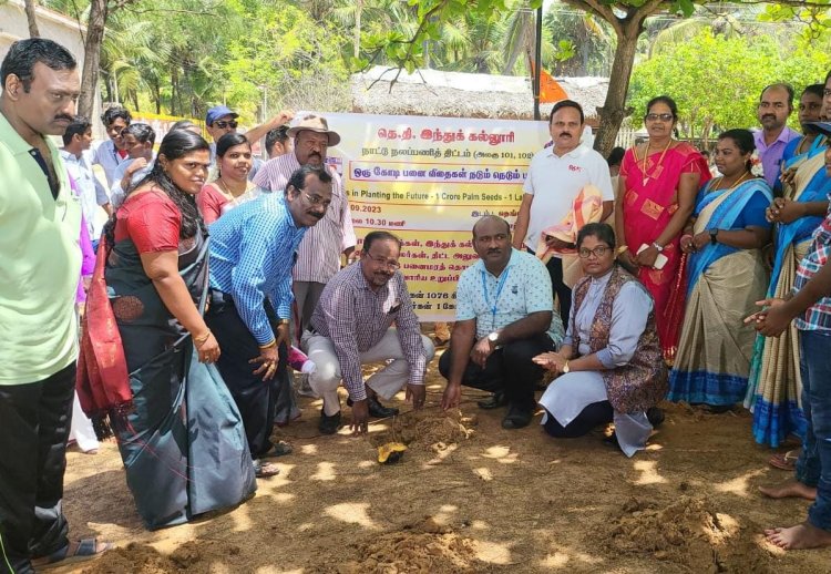 குமரியில் பனை விதை நடும் ஒத்திகை நிகழ்வு