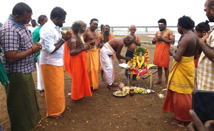 அனைத்திந்திய இந்து திருக்கோயில்கள் பாதுகாப்பு சங்கம் காவேரி ரத யாத்திரைக்கு குளித்தலையில் சிறப்பான வரவேற்பு