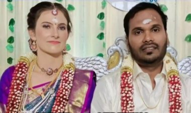 அமெரிக்க பெண்ணை கரம் பிடித்த திருப்பத்தூர் இளைஞர்: இந்து முறைப்படி திருமணம்