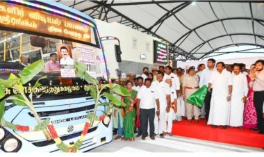 மக்கள் பயன்பாட்டுக்கு வந்த பஞ்சப்பூர் பேருந்து நிலையம்: கொடியசைத்து தொடங்கிவைத்த கே.என்.நேரு