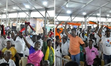 திமுக, பாஜகவினர் இடையே தள்ளுமுள்ளு, நாற்காலி வீச்சு - பிரதமர் மோடி நிகழ்வில் பரபரப்பு