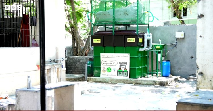 சென்னையில் வீணாகும் உணவுக் கழிவுகளை உயிரி எரிவாயுவாக மாற்றும் அரசுப் பள்ளி