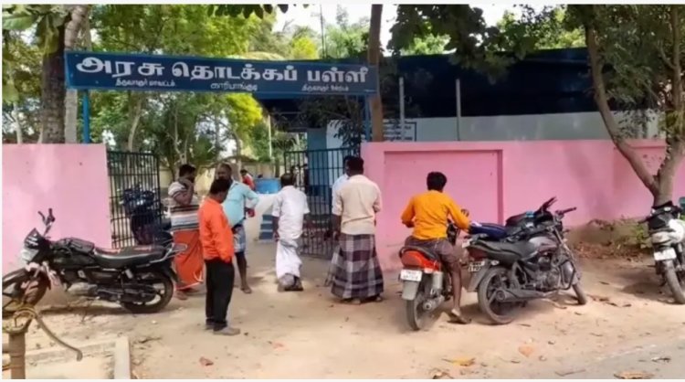 திருவாரூர் அரசுப் பள்ளி குடிநீர் தொட்டியில் மலம் : மூன்று பேரிடம் போலீஸ் விசாரணை
