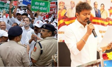 ராகுல் காந்தி உட்பட எதிர்க்கட்சி எம்.பி.க்கள் கைது: தவெக தலைவர் விஜய் கண்டனம்