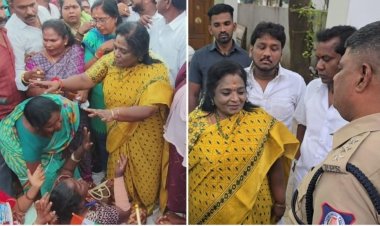 போராடும் தூய்மை பணியாளர்களுக்கு ஆதரவு: தமிழிசையை போலீஸார் தடுத்து நிறுத்தியதால் பரபரப்பு