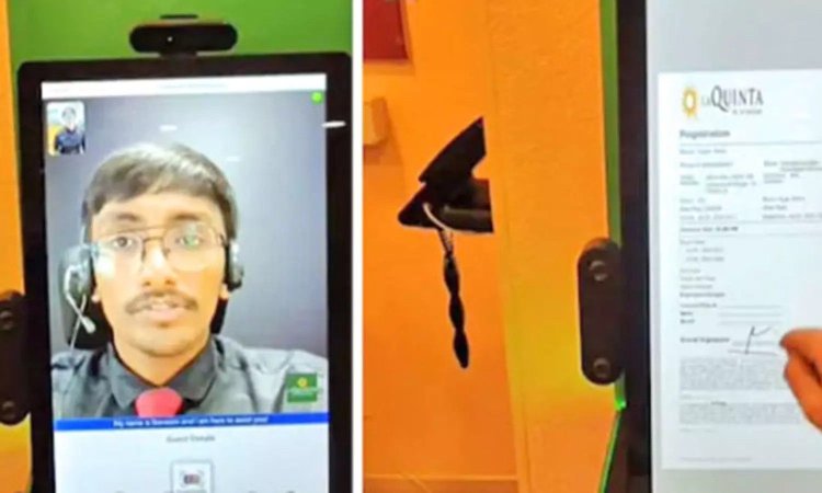 VIDEO: அமெரிக்க ஓட்டலில் டிஜிட்டல் வரவேற்பாளர்