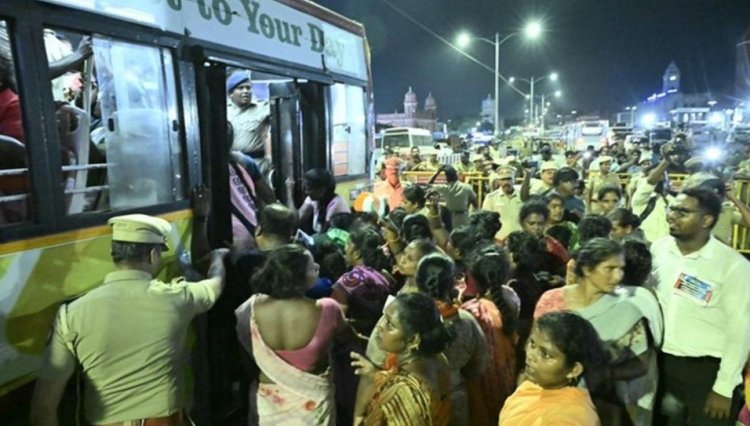 போராடிய தூய்மைப் பணியாளர்கள் கைது - சென்னை ரிப்பன் மாளிகை பகுதியில் நள்ளிரவில் நடந்தது என்ன?