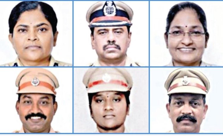 சுதந்திர தினத்தையொட்டி தமிழகத்தைச் சேர்ந்த 24 காவல் அதிகாரிகளுக்கு  குடியரசுத் தலைவர் பதக்கம்