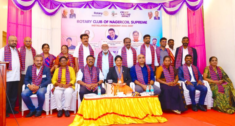 அறம் சார்ந்த உணவுடன் நாகர்கோவில் சுப்ரீம் ரோட்டரி சங்கத்தின் நிறுவல் விழா